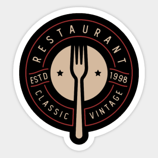 Restaurant Classic Vintage Sticker